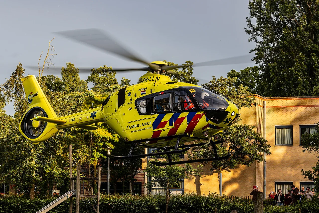 Traumahelikopter tijdens inzet